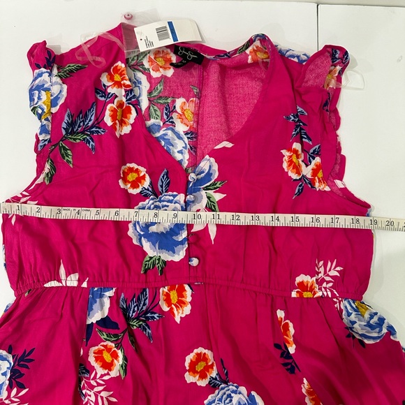 Jessica Simpson Gabbie Hi-Low Dress Pink Floral 1X NWT - Picture 7 of 10